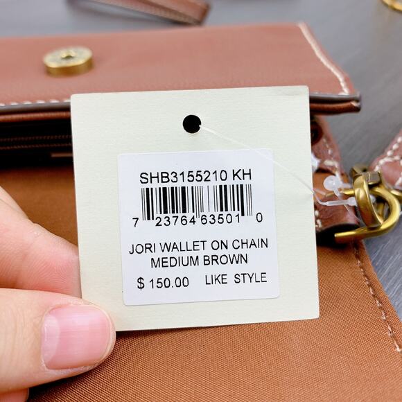 Fossil SHB3155210 Jori Wallet Crossbody IN Brown - Picture 8 of 8